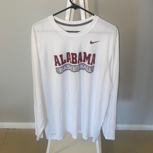 University of Alabama Basketball Dri-Fit White Longsleeve
